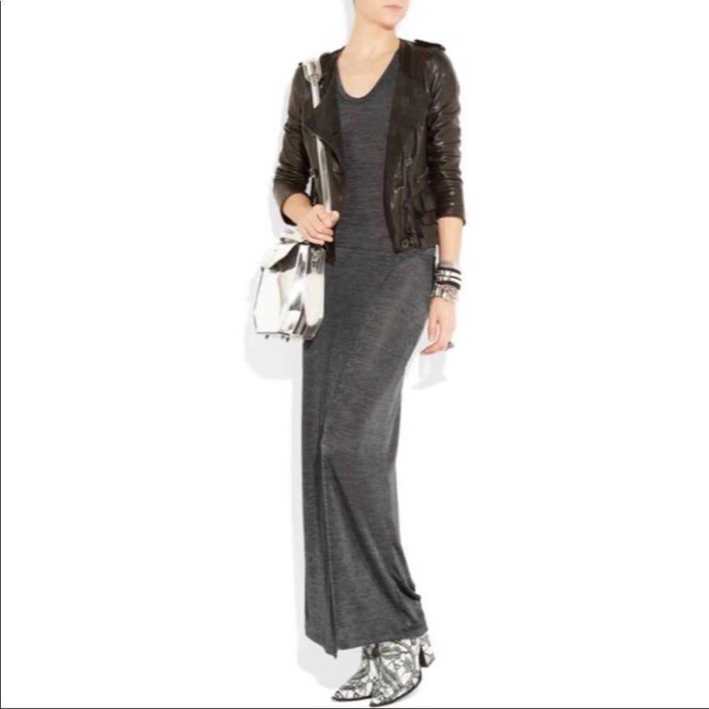 T by Alexander Wang Stretch Semi Sheer Slip Dress